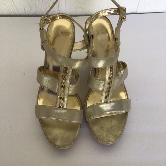 CALVIN KLEIN GOLD CAGED WEDGES SI… - Picture 3 of 13